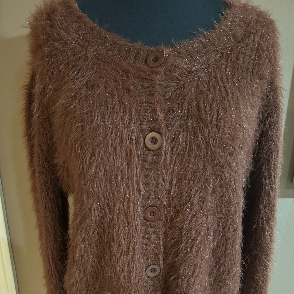 Cozy Brown Button-Up Zara Women’s Sweater